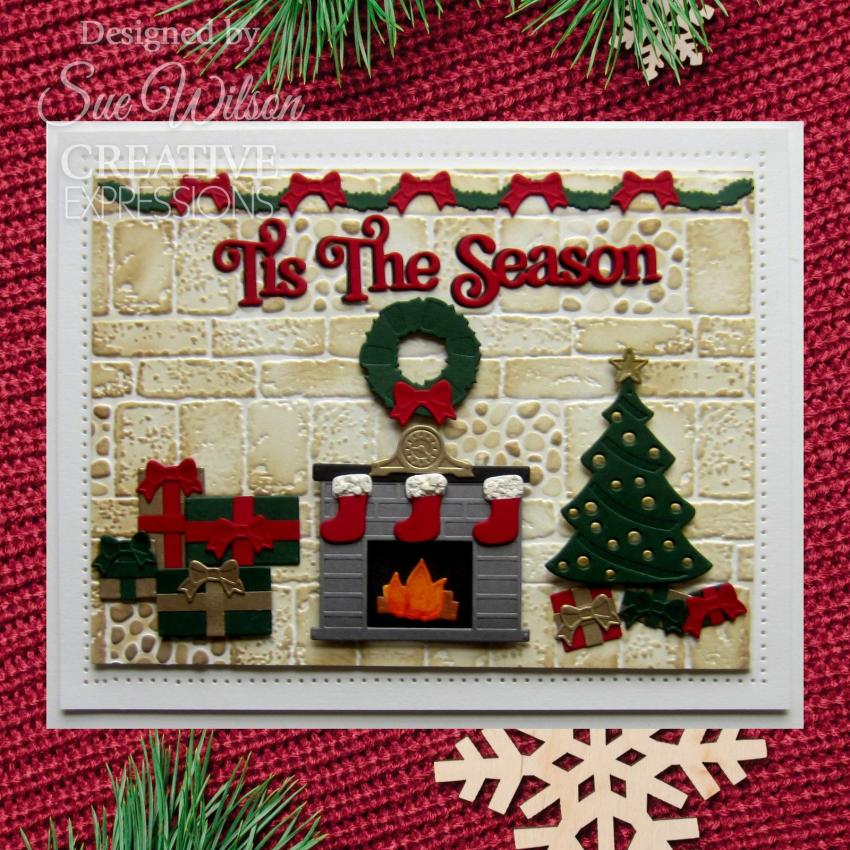 Creative Expressions - Stanzschablone "Festive Collection Cosy Fireside Christmas" Craft Dies Design by Sue Wilson