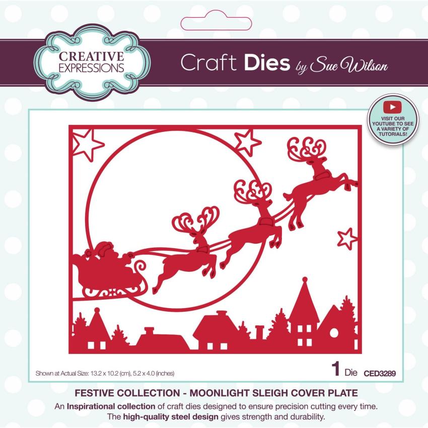 Creative Expressions - Stanzschablone "Festive Collection Moonlight Sleigh" Craft Dies Design by Sue Wilson