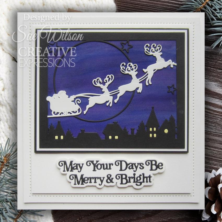 Creative Expressions - Stanzschablone "Festive Collection Moonlight Sleigh" Craft Dies Design by Sue Wilson