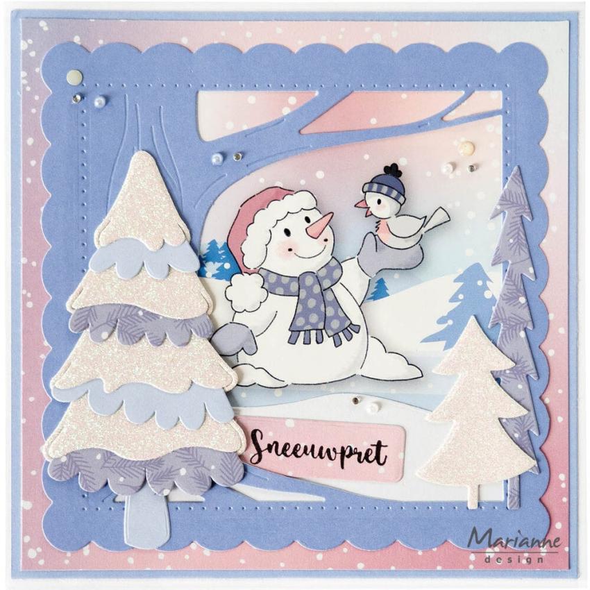 Marianne Design - Schablone 14,85x21cm "Snow" Stencil