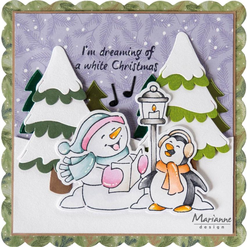 Marianne Design - Stempel & Stanzschbalone "Snowman & Penguin" Clear Stamps & Dies