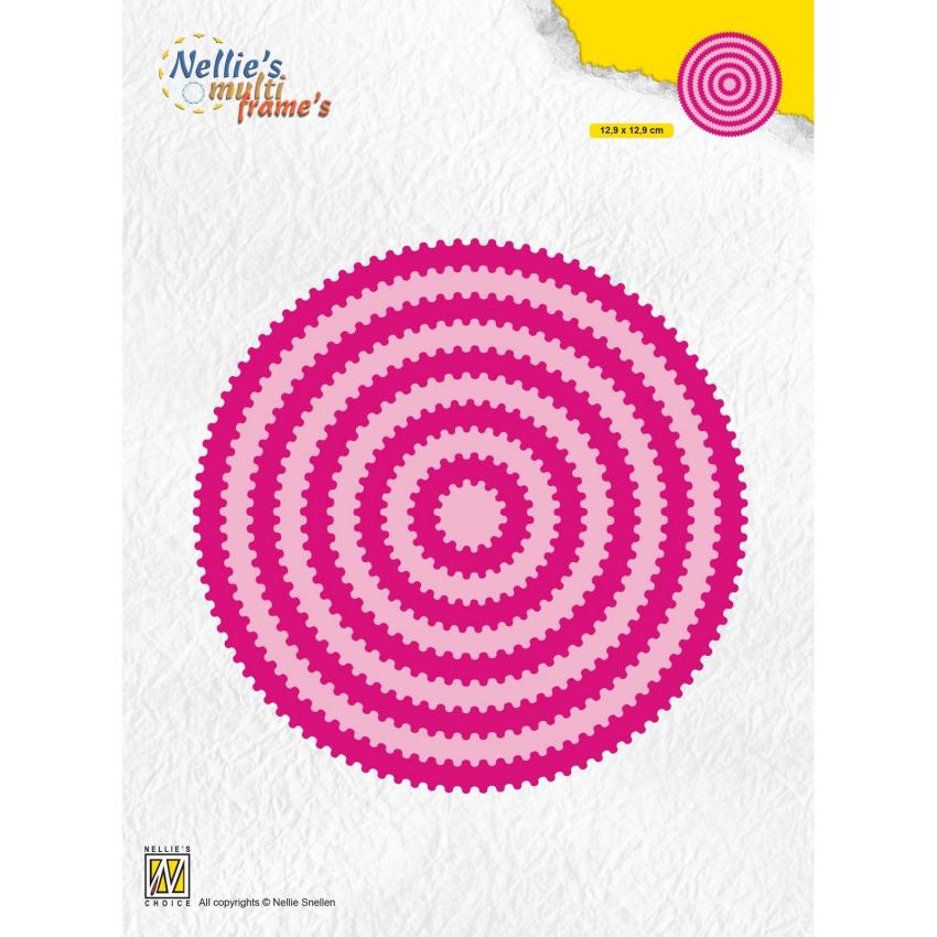 Nellie Snellen - Stanzschablone "Round Waves" Multi Frame´s Dies