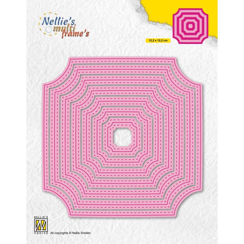 Nellie Snellen - Stanzschablone "Stitched Cornerless Squares" Multi Frame´s Dies