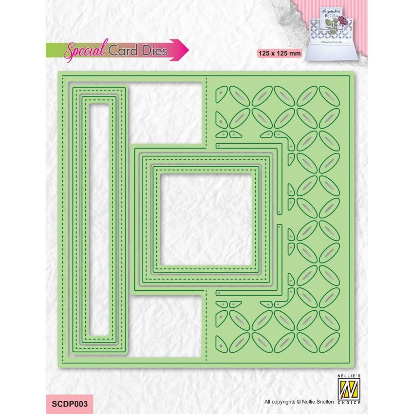 Nellie Snellen - Stanzschablone "Easelcard Dies Flower-2" Special Card Dies