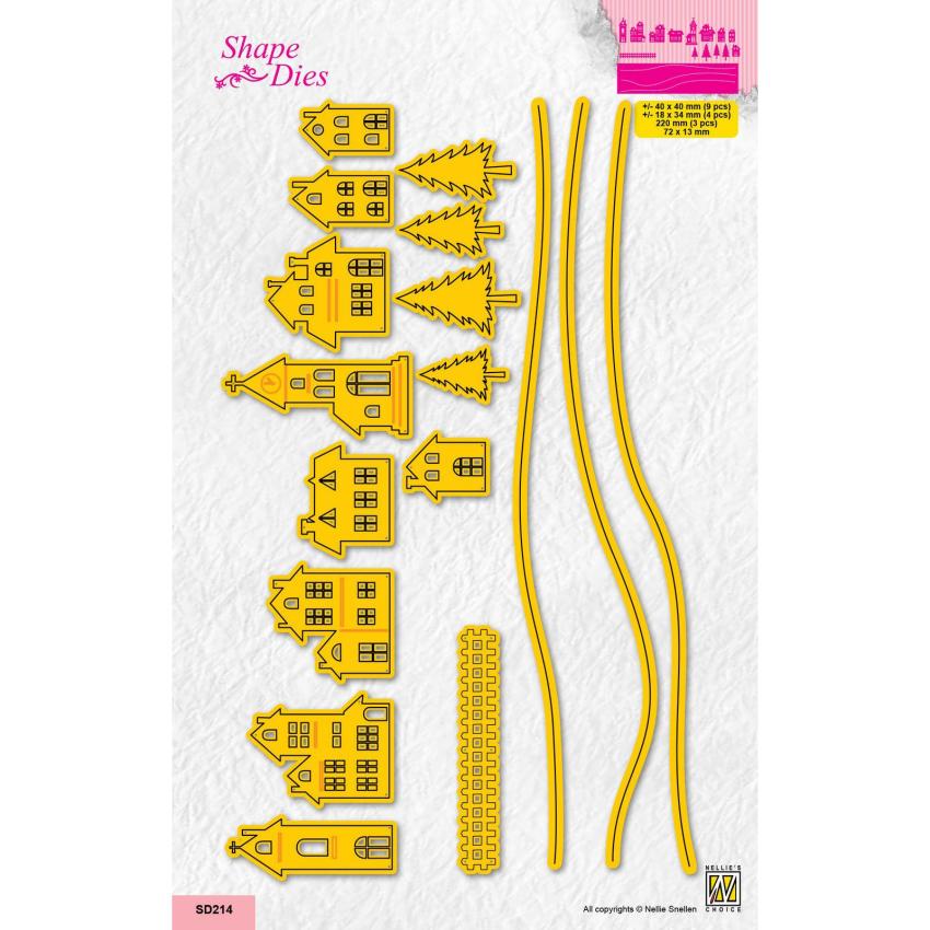 Nellie Snellen - Stanzschablone "Village" Shape Dies