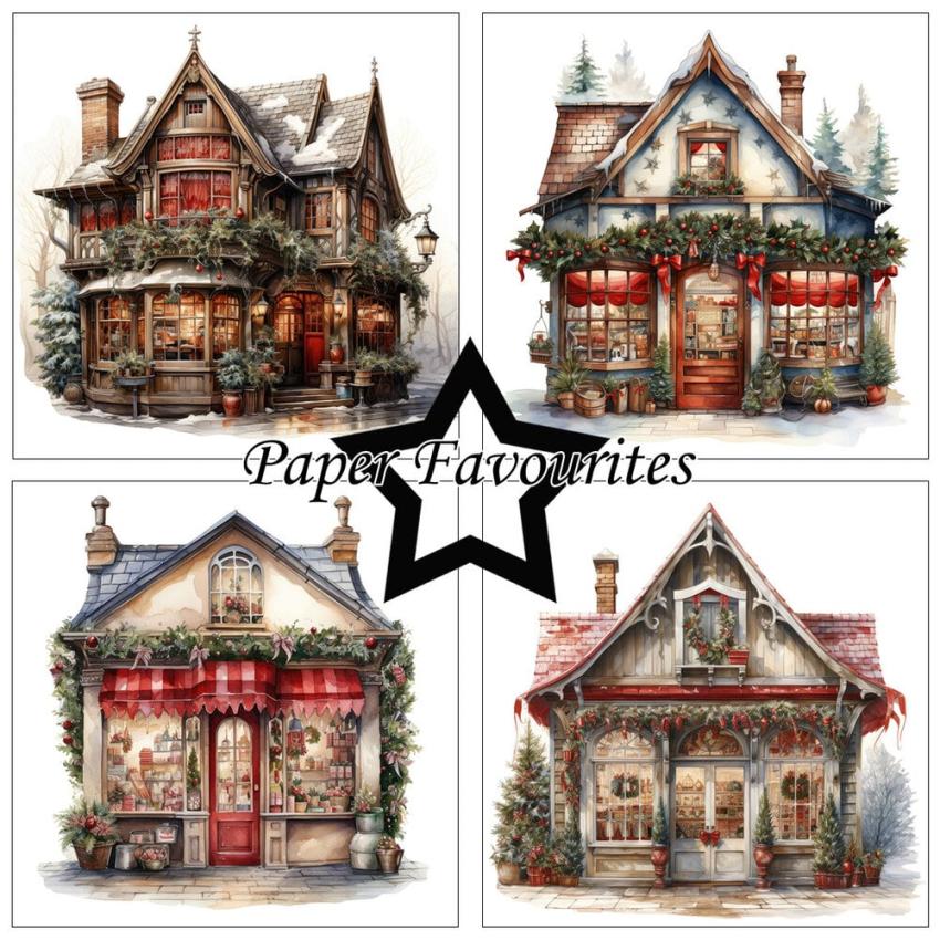 Paper Favourites - Designpapier "Christmas House" Paper Pack 12x12 Inch 8 Bogen