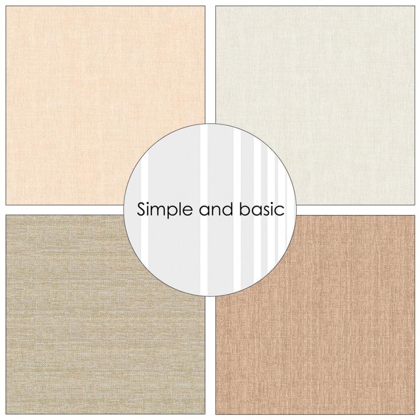 Simple and Basic - Designpapier "Soft and natural textures" Paper Pack 12x12 Inch - 8 Bogen 