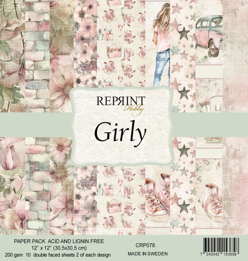 Reprint - Designpapier "Girly" Paper Pack 12x12 Inch - 10 Bogen