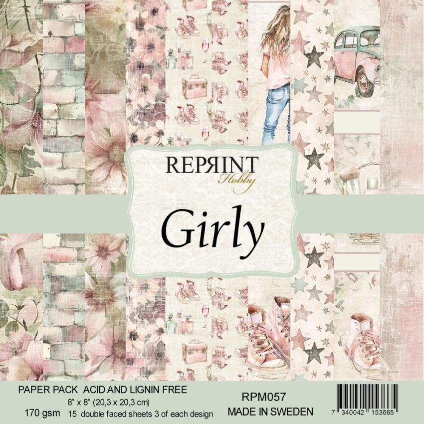 Reprint - Designpapier "Girly" Paper Pack 8x8 Inch - 15 Bogen