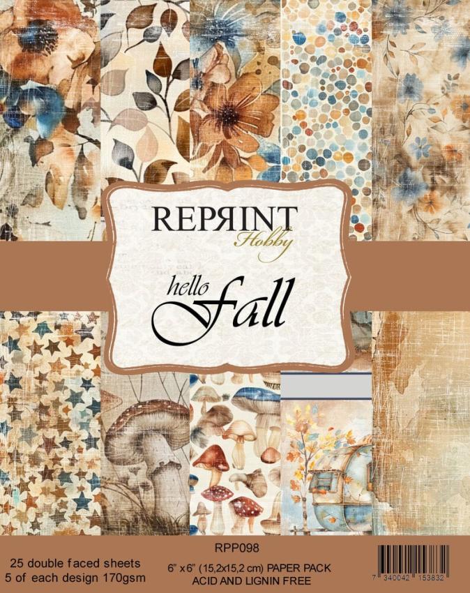 Reprint - Designpapier "Hello Fall" Paper Pack 6x6 Inch - 20 Bogen