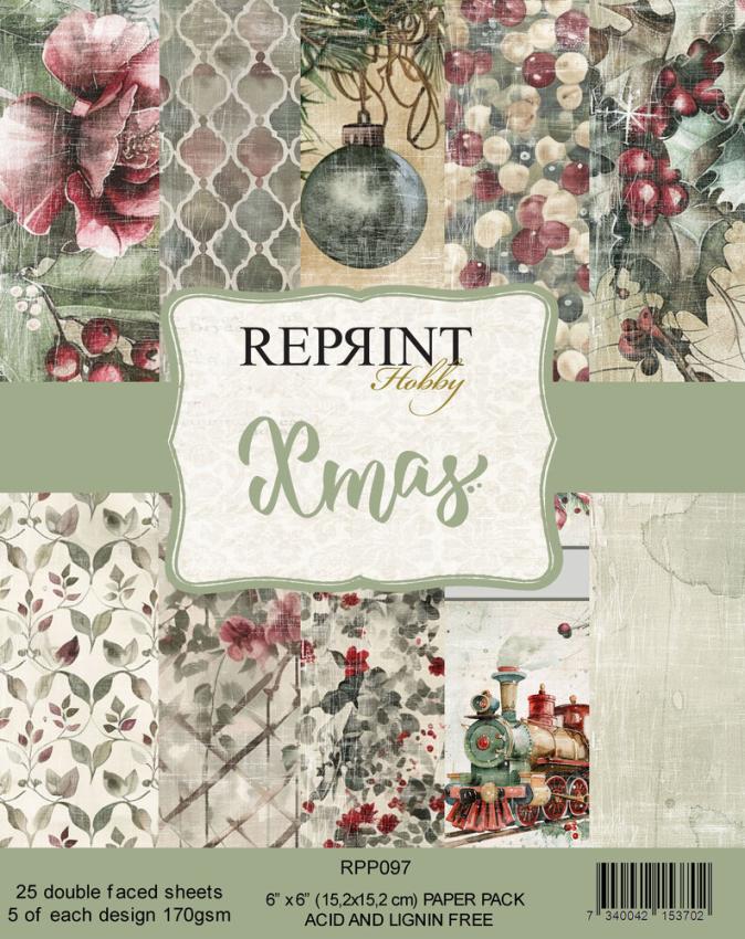 Reprint - Designpapier "Xmas" Paper Pack 6x6 Inch - 20 Bogen