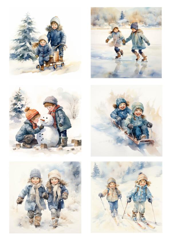 Reprint - Stanzteile "Christmas" Cutouts A4 - 8 Bogen