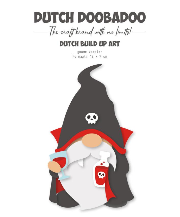 Dutch Doobadoo - Schablone A5 "Gnome Vampire" Stencil - Dutch Card Art Build Up 