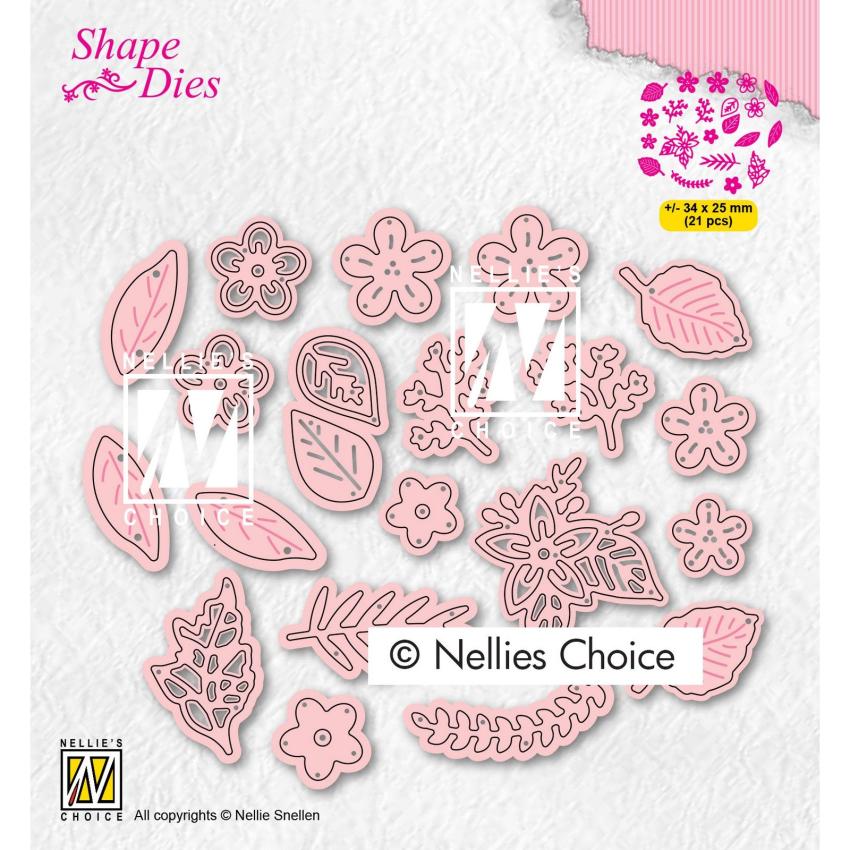 Nellie Snellen - Stanzschablone "Flowers & Leaves" Shape Dies