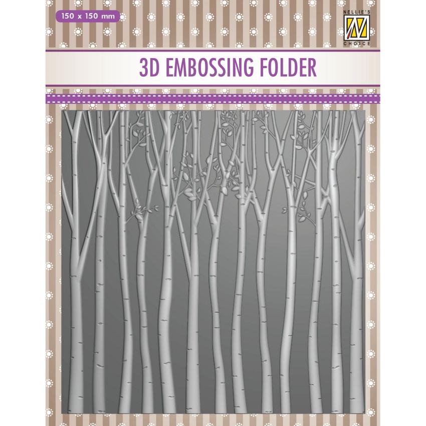 Nellie Snellen - Prägefolder "Trees" 3D Embossing Folder 