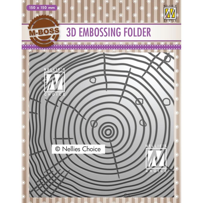 Nellie Snellen - Prägefolder "Backgrounds Growth-Rings" 3D Embossing Folder 