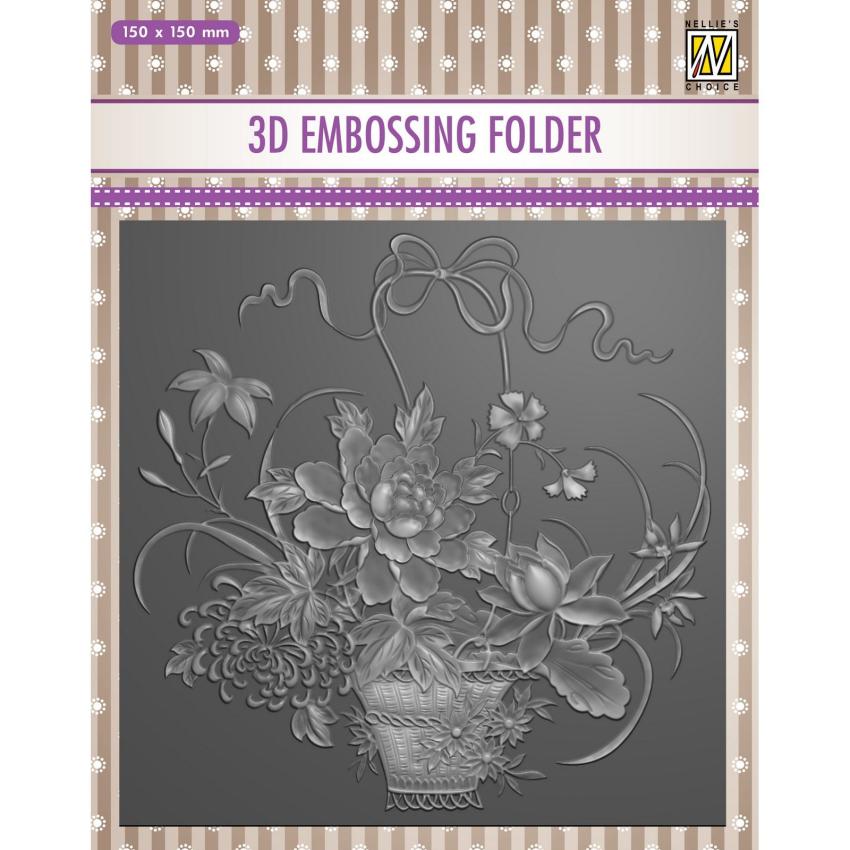 Nellie Snellen - Prägefolder "Flower Bouquet" 3D Embossing Folder 