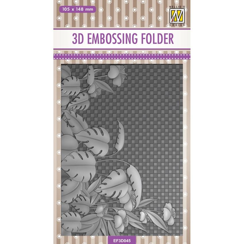 Nellie Snellen - Prägefolder "Flowers Monstera Deliciosa" 3D Embossing Folder 