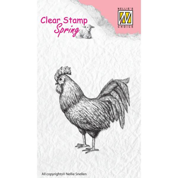 Nellie Snellen - Stempel "Rooster" Clear Stamps Spring