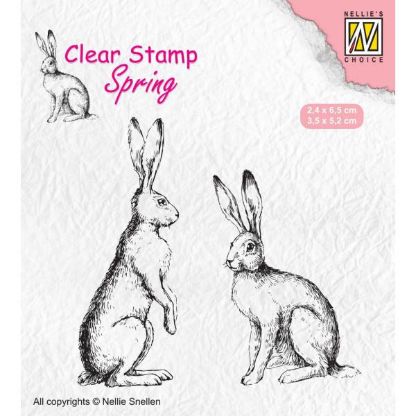 Nellie Snellen - Stempelset "Two Hares-2" Clear Stamps Spring