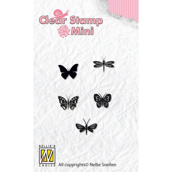 Nellie Snellen - Stempelset "Butterflies" Clear Stamps Mini