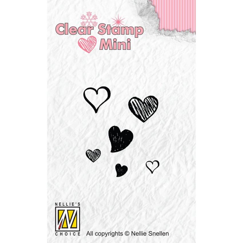 Nellie Snellen - Stempel "Hearts" Clear Stamps Mini