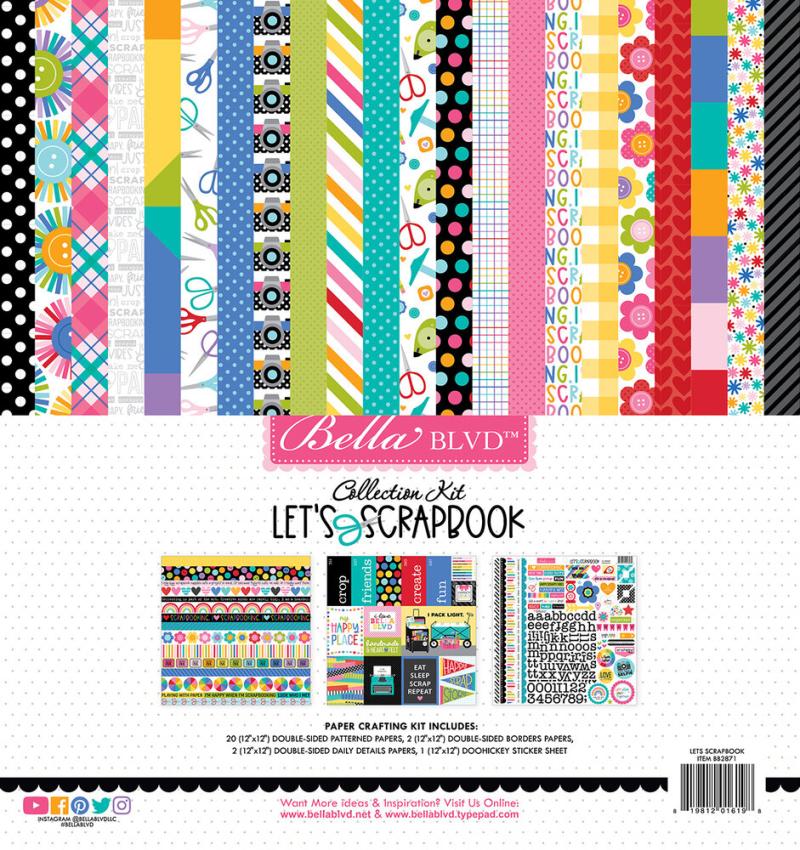 Bella BLVD - Designpapier "Let's Scrapbook!" Collection Kit  