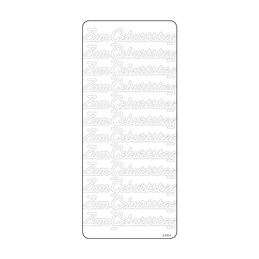 Vaessen Creative - Aufkleber "goud "Zum Geburtstag"" Sticker 10x23cm - 10 Bogen