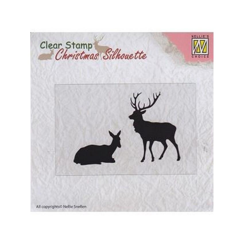 Nellie Snellen - Stempelset "Reindeer" Clear Stamps Christmas Silhouette