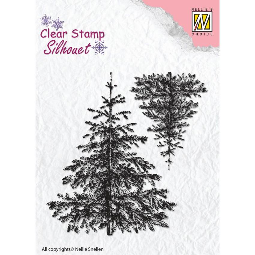 Nellie Snellen - Stempelset "Christmas Fir-Trees" Clear Stamps Silhouet