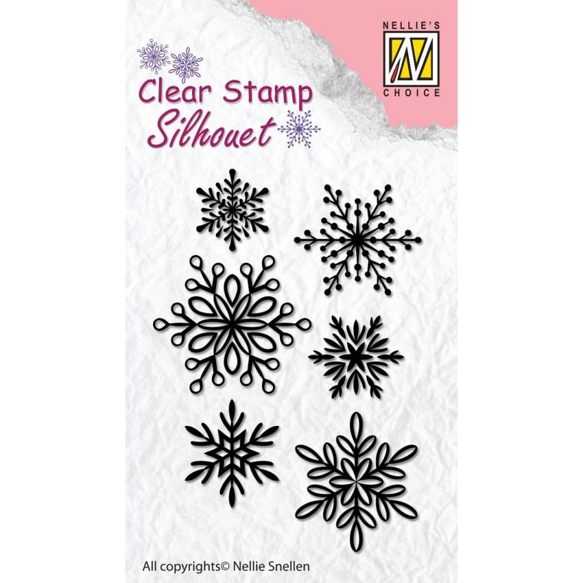 Nellie Snellen - Stempelset "Snowflakes" Clear Stamps Silhouet