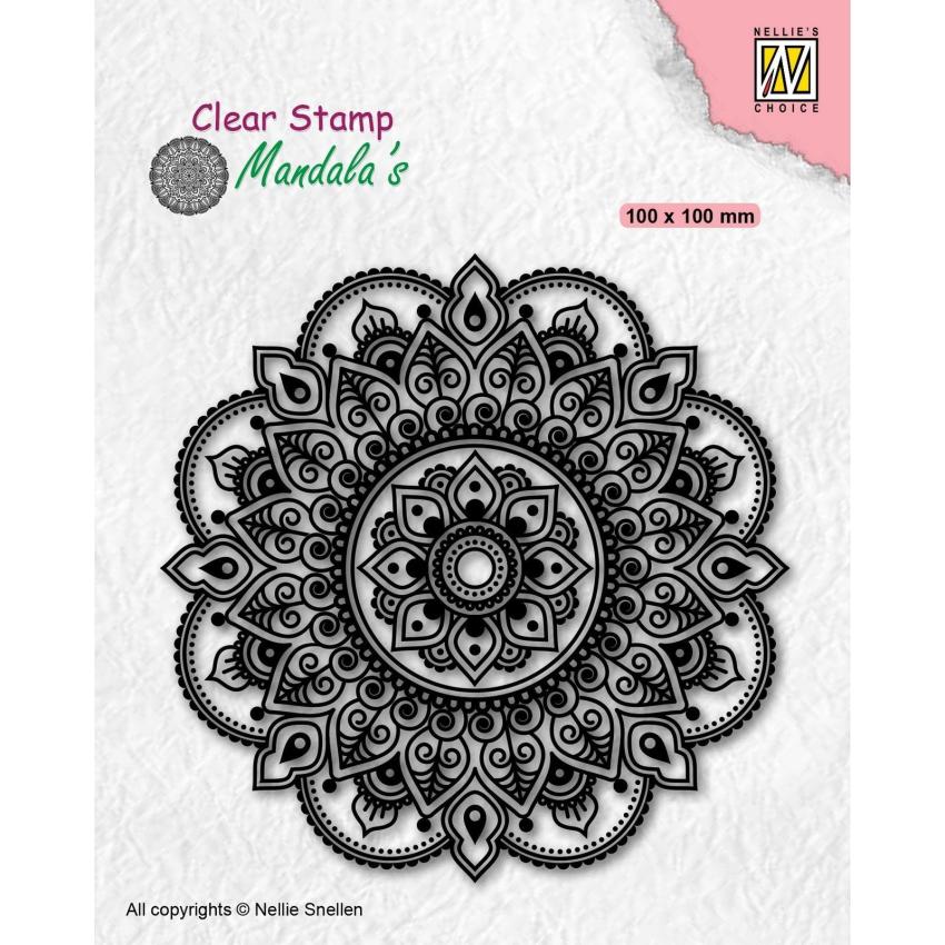 Nellie Snellen - Stempel "Mandala Fantasy Flower" Clear Stamps Mandala´s