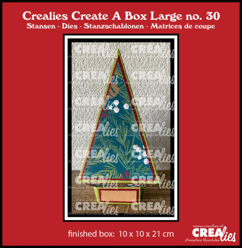 Crealies - Stanzschablone "No. 30 Christmas Tree Box Large" Create A Box Large Dies