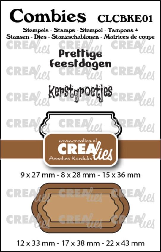 Crealies - Stanzschablone & Stempelset "Kerst" Combies Dies & Clear Stamps