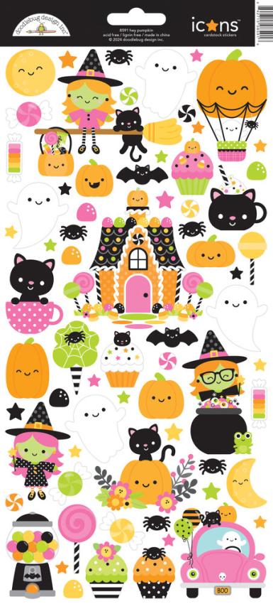 Doodlebug Design - Aufkleber "Hey Pumpkin" Icons Sticker