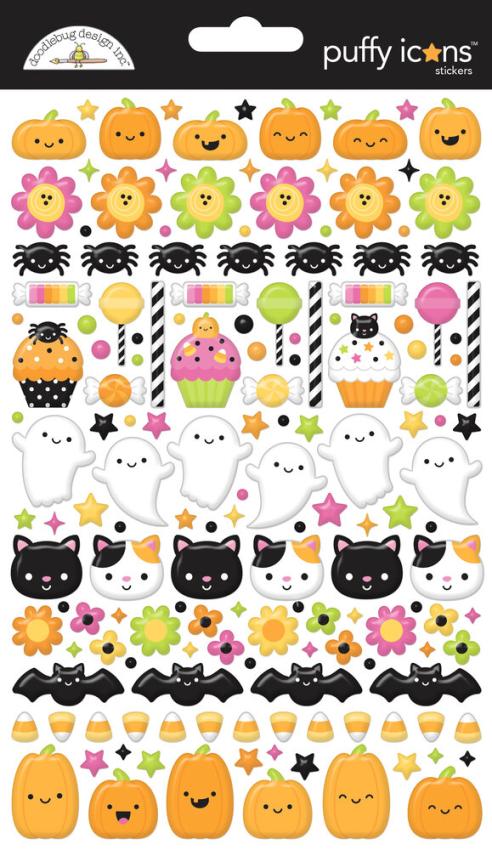 Doodlebug Design - Aufkleber "Hey Pumpkin" Puffy Icons Sticker