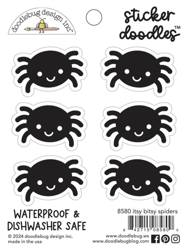 Doodlebug Design - Aufkleber "Itsy Bitsy Spiders" Doodles Sticker