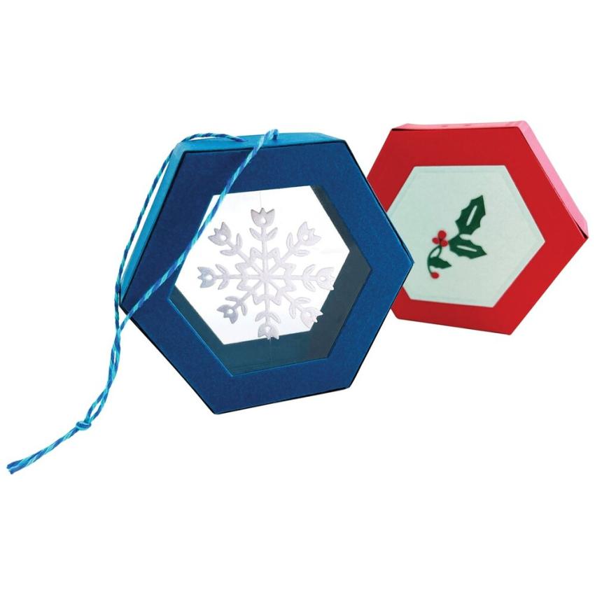 Sizzix - Stanzschablone "Hanging Ornament Box" Thinlits Craft Dies by Catherine Pooler