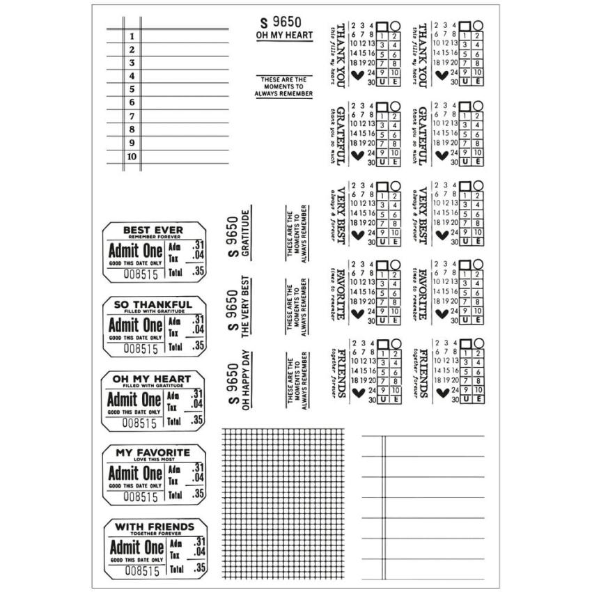 Sizzix - Stanzschablone & Stempelset "Forever Journal Essentials" Framelits Craft Dies & Clear Stamps by 49 and Market