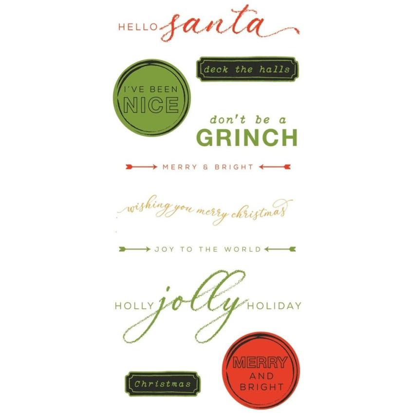 Sizzix - Stanzschablone & Stempelset "Jolly Sentiments" Framelits Craft Dies & Clear Stamps by 49 and Market