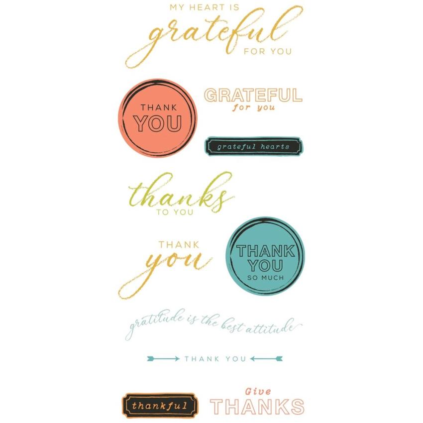 Sizzix - Stanzschablone & Stempelset "Thankful Sentiments" Framelits Craft Dies & Clear Stamps by 49 and Market