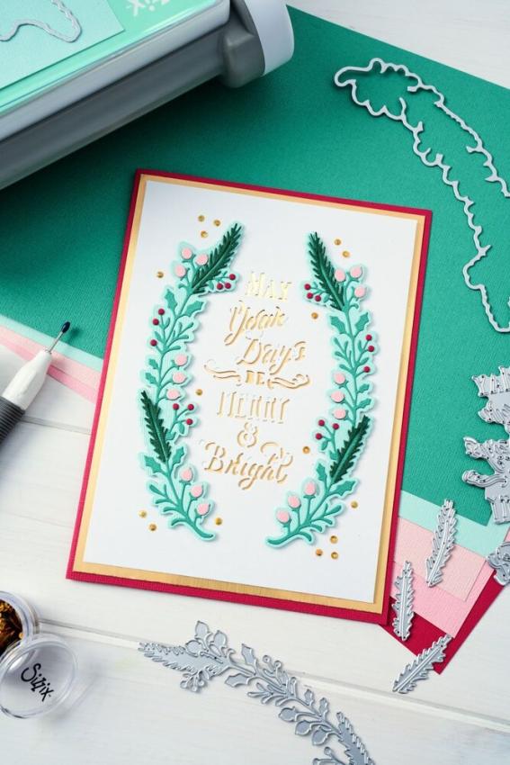 Sizzix - Stanzschablone "Merry & Bright #2" Thinlits Craft Dies by Jen Long