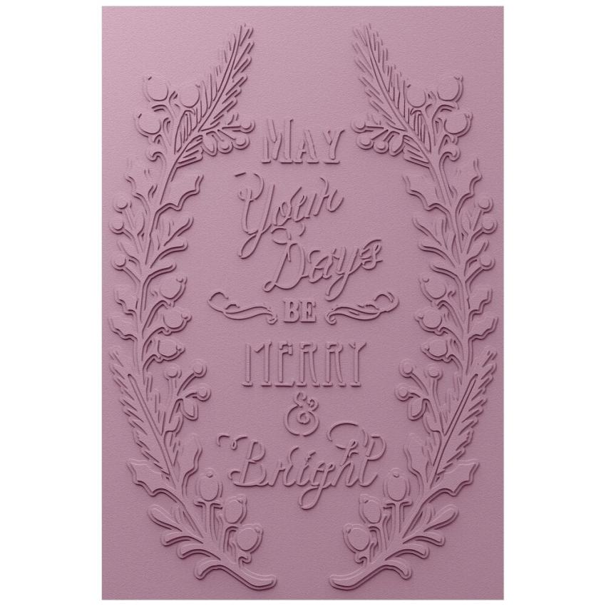 Sizzix - 3D Prägefolder "Merry & Bright" Embossing Folder Design by Jen Long