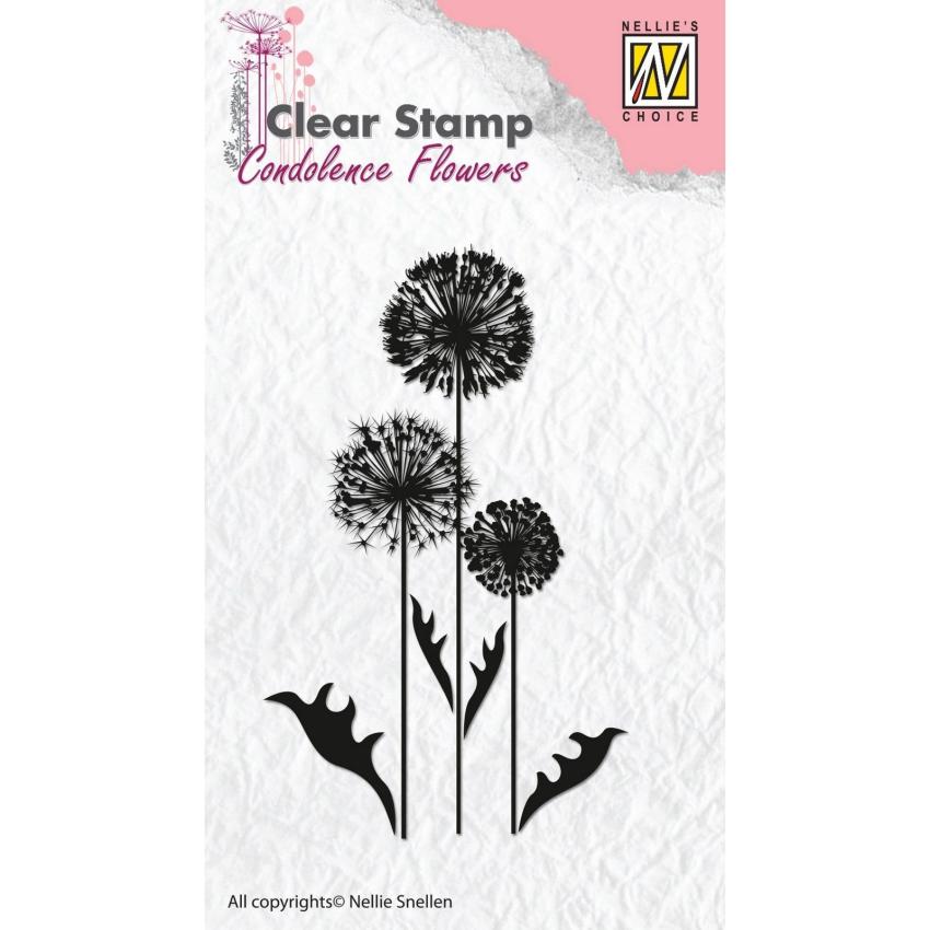 Nellie Snellen - Stempel "Flower-6" Clear Stamps Condoleance Flowers