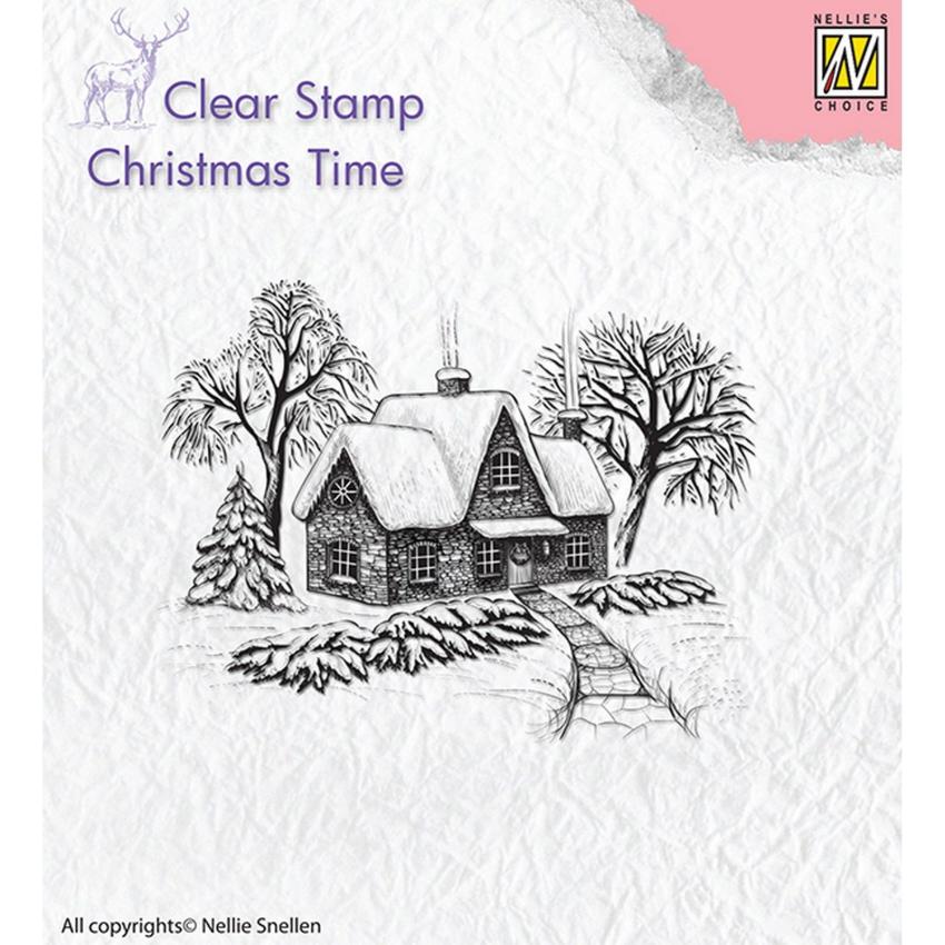 Nellie Snellen - Stempel "Idyllic Winter Scene" Clear Stamps Christmas Time