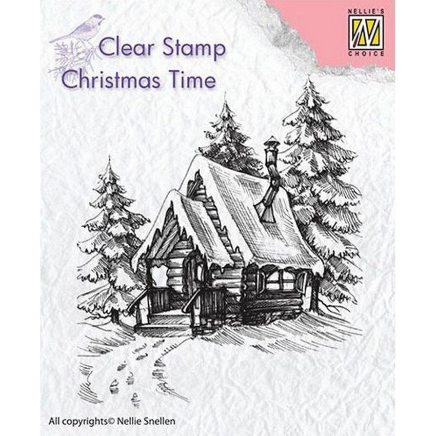 Nellie Snellen - Stempel "Snowy House-2" Clear Stamps Christmas Time