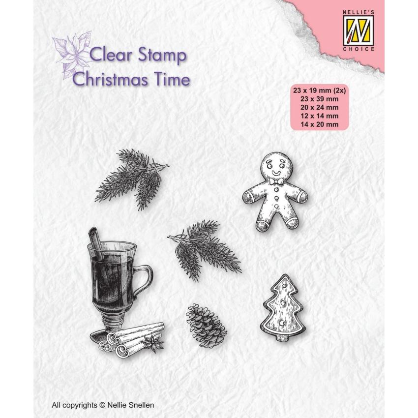 Nellie Snellen - Stempelset "Decorations" Clear Stamps Christmas Time