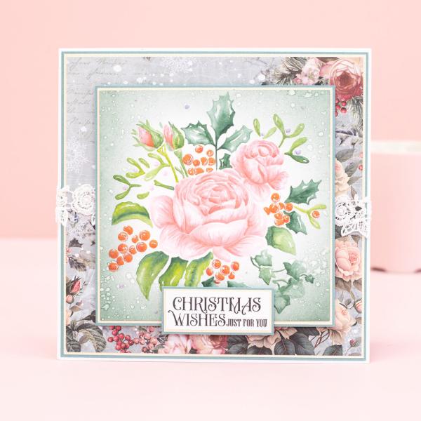 Crafters Companion - Prägefolder "Christmas Roses" 3D Embossingfolder