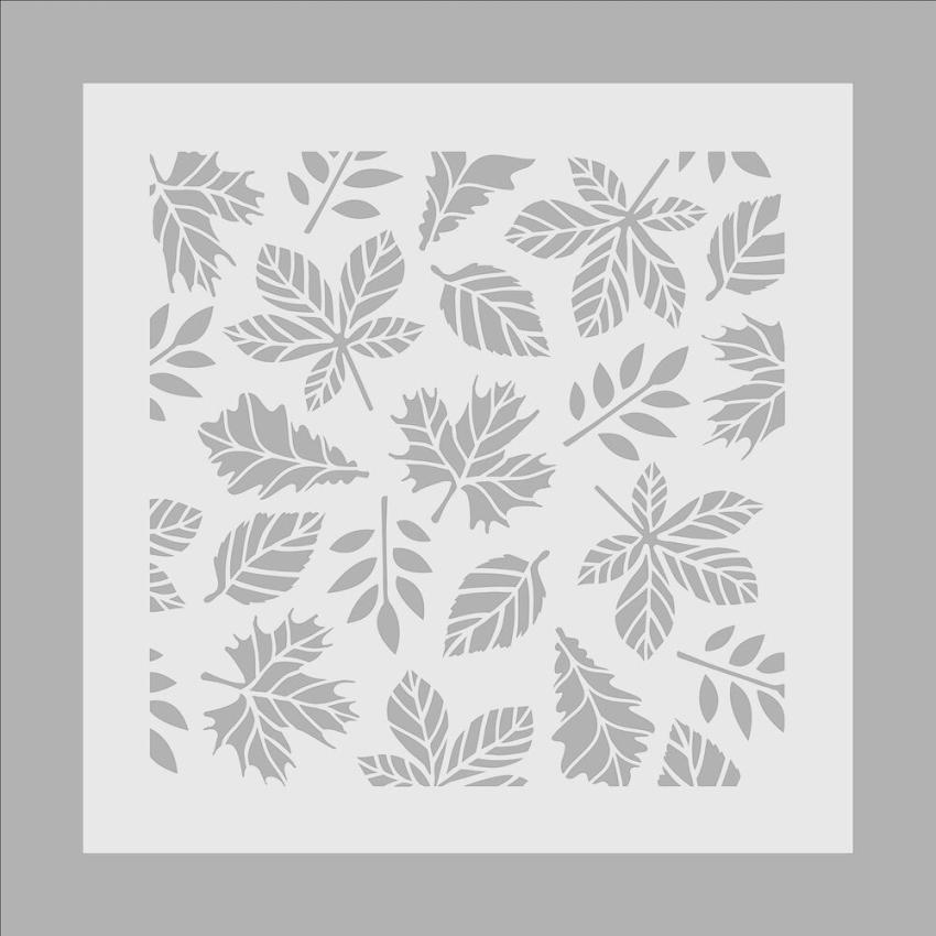 Crafters Companion - Schablone 8,5x8,5 Inch "Golden Fall" Stencil