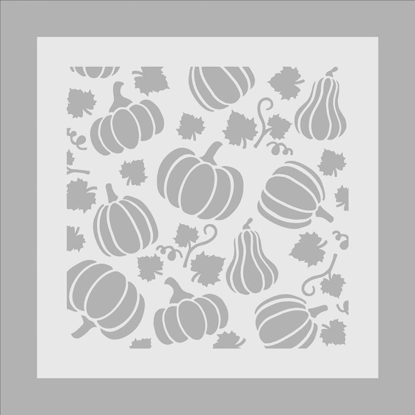 Crafters Companion - Schablone 8,5x8,5 Inch "Harvest Grace" Stencil